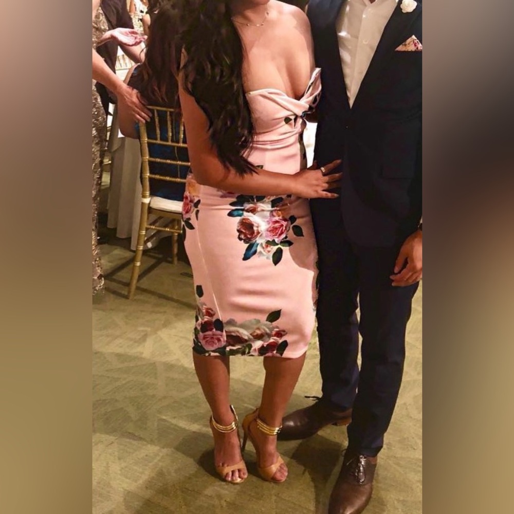 Floral Pink Midi Dress